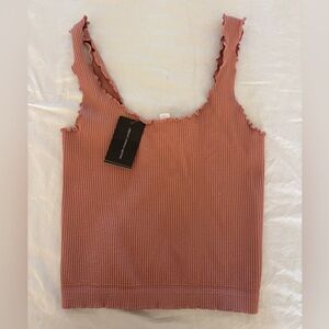 South Moon Under Ribbed Tank Top in Rose